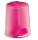 Transparent Pedal Bin (5 Ltr) (Pink)
